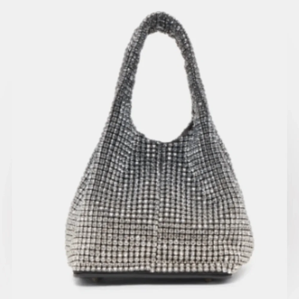 Dolce Vita Anna Crystal Rhinestone Embellished Small Hobo Bag